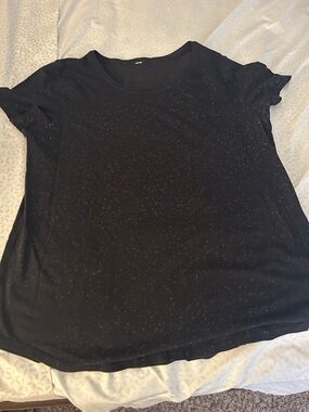 Women’s lululemon Black Speckled Short Sleeve Tee size 12